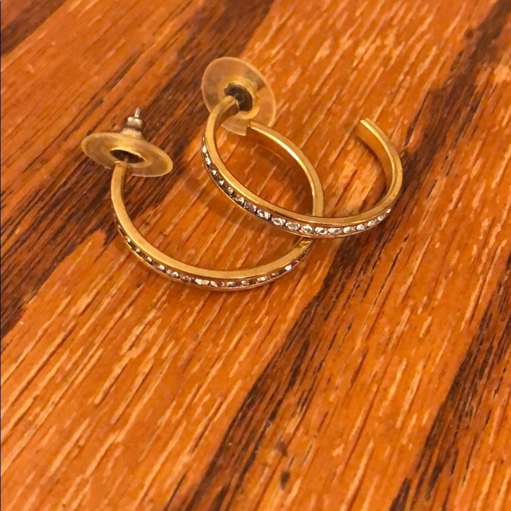 Sparkly Gold Hoop Earrings